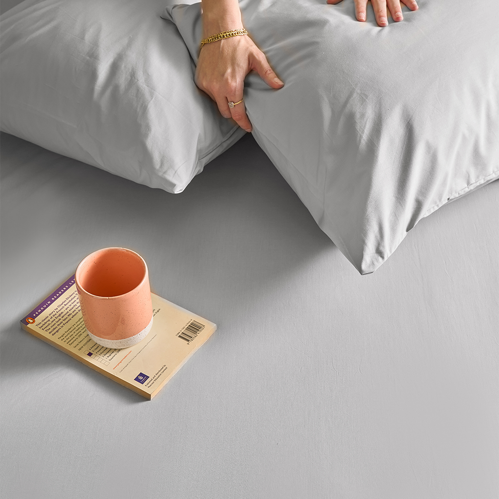 Egyptian Cotton TC300 Bed Sheet Set with 2 Pillow cases