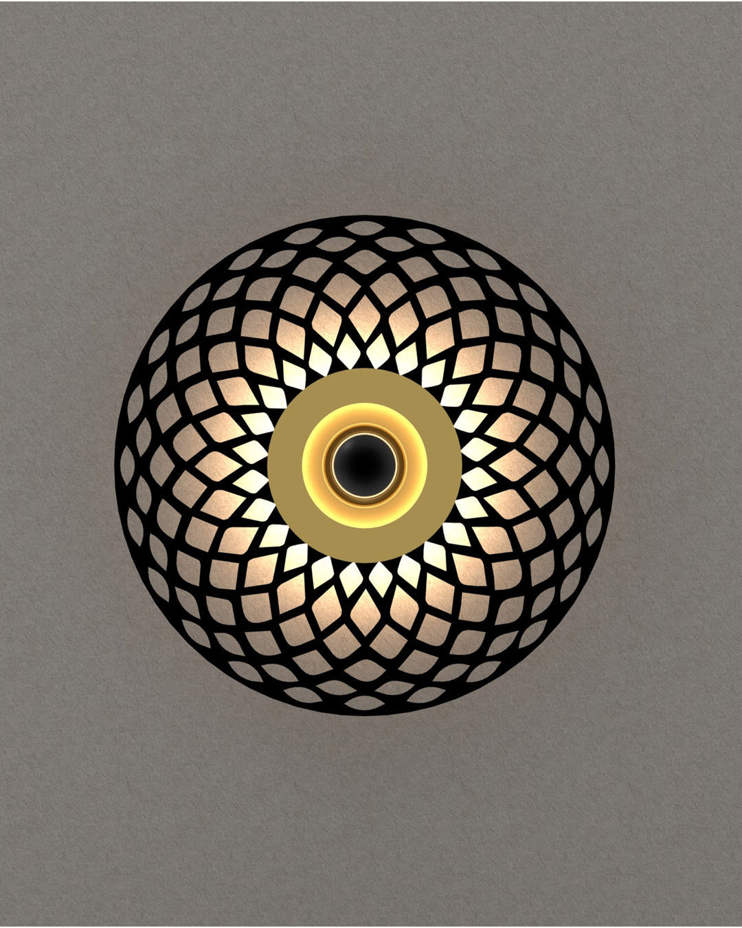 Globe wall lamp with spherical design creating a soft ambient glow / مصباح حائط كروي بتصميم عصري يوزع إضاءة هادئة داخل المساحة
