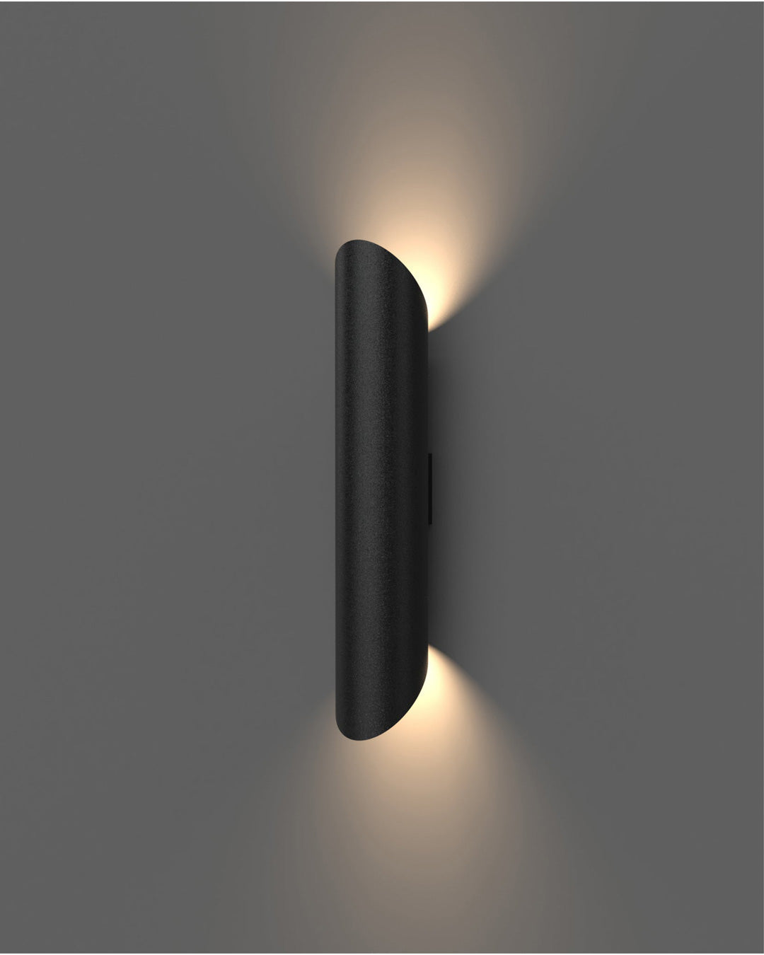 Inverse wall lamp with modern stainless steel form creating soft indirect ambient light / مصباح حائط بتصميم عصري من الستانلس ستيل يمنح إضاءة غير مباشرة هادئة