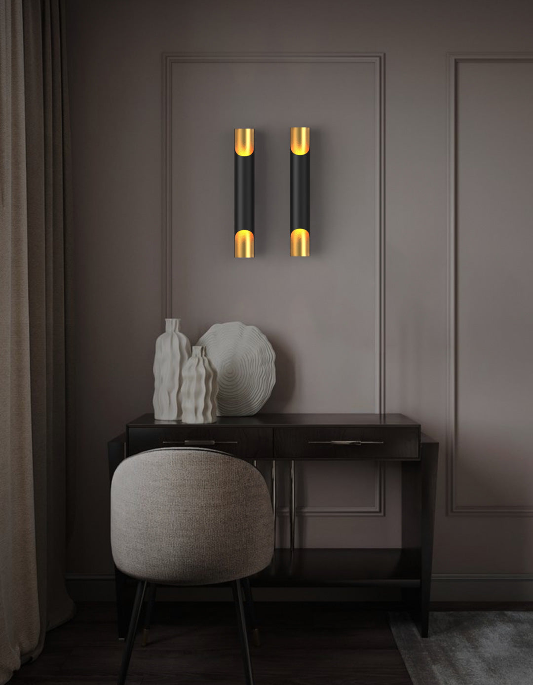 Upend wall lamp with minimalist design and soft glow ambient lighting | مصباح حائط أبند بتصميم بسيط وتوهج ناعم وإضاءة محيطية هادئة