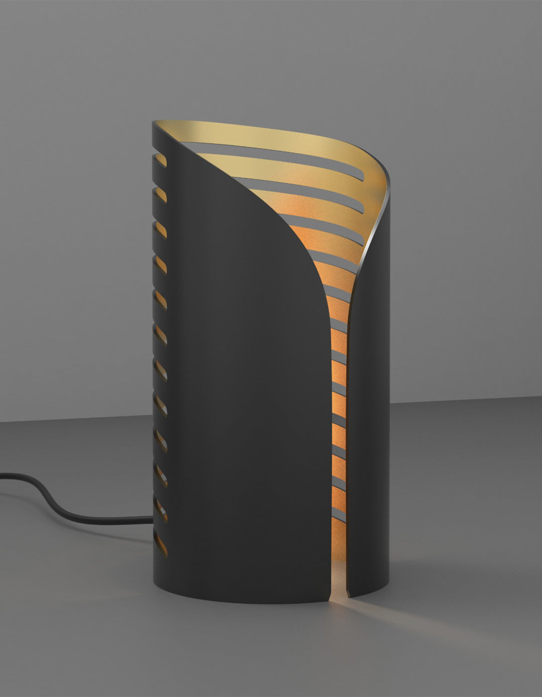 Snefru table lamp with minimalist modern design and soft ambient lighting for contemporary interiors | مصباح طاولة سنفرو بتصميم عصري بسيط وإضاءة ناعمة للمساحات الحديثة
