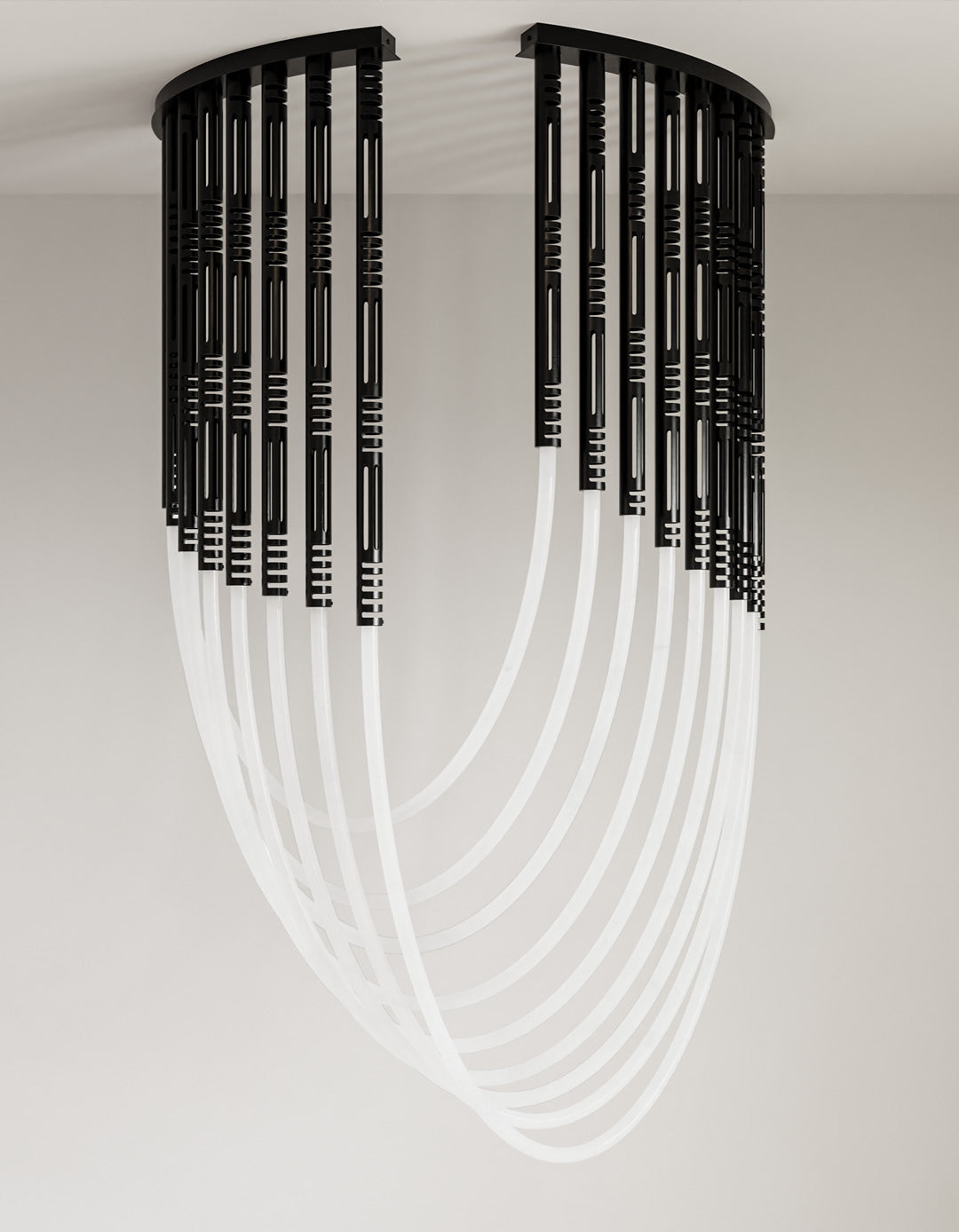 Zulu chandelier with bold sculptural form inspired by African design ثريا زولو بتصميم نحتي جريء مستوحى من الطابع الافريقي