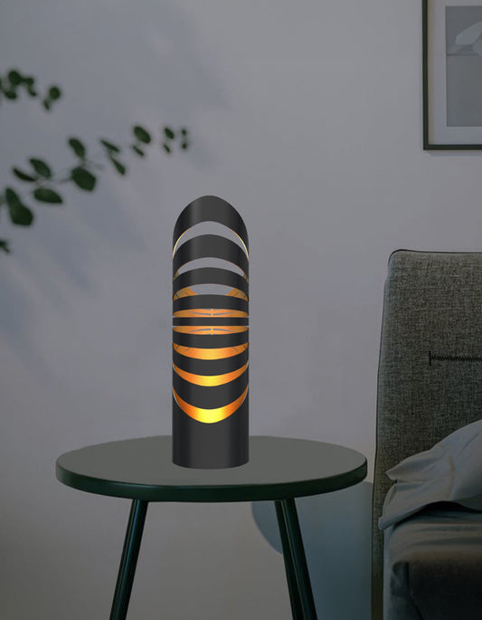 Slash table lamp with minimalist linear design providing soft ambient lighting – مصباح طاولة بتصميم خطي بسيط يمنح إضاءة محيطية ناعمة