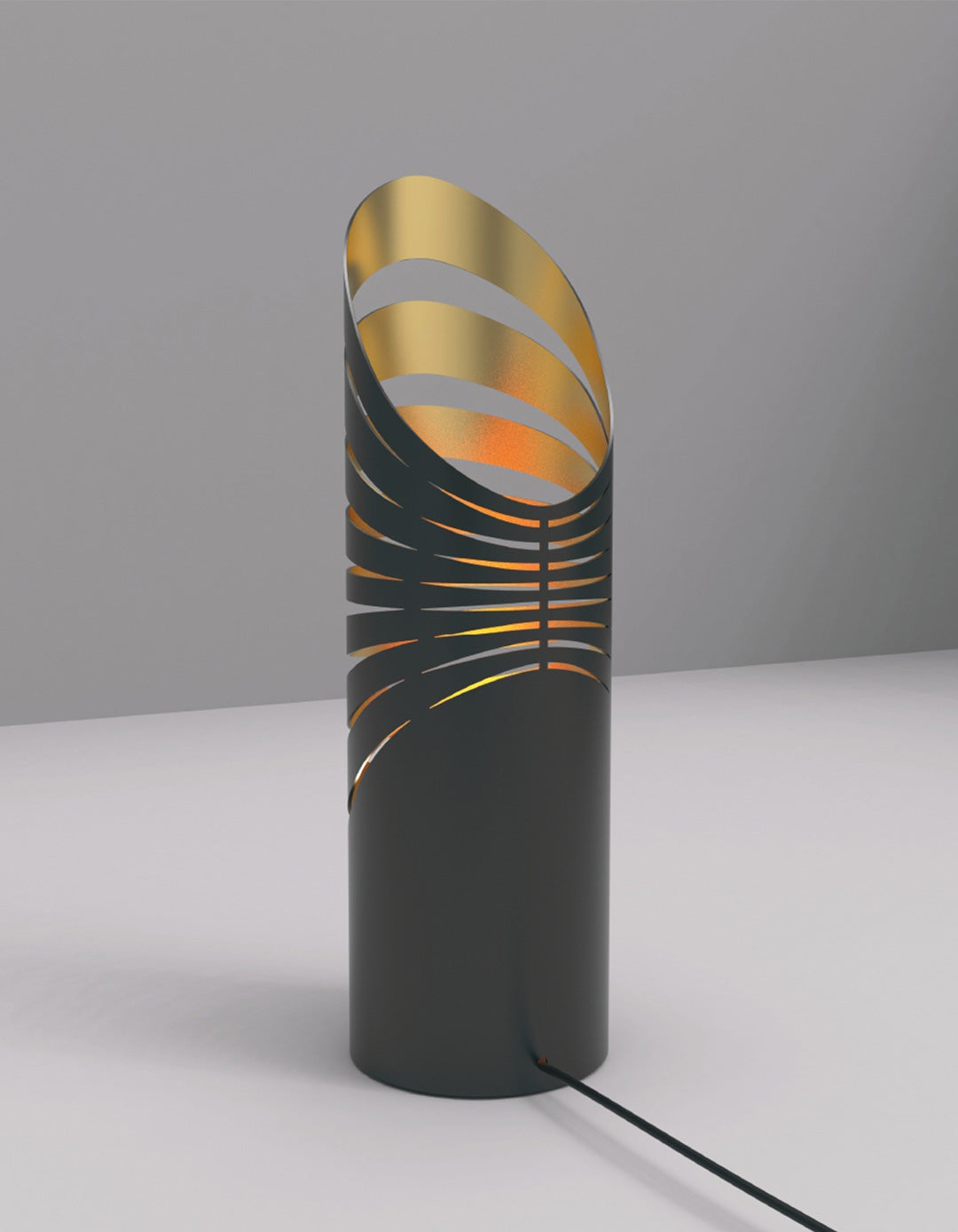 Slash table lamp with minimalist linear design providing soft ambient lighting – مصباح طاولة بتصميم خطي بسيط يمنح إضاءة محيطية ناعمة