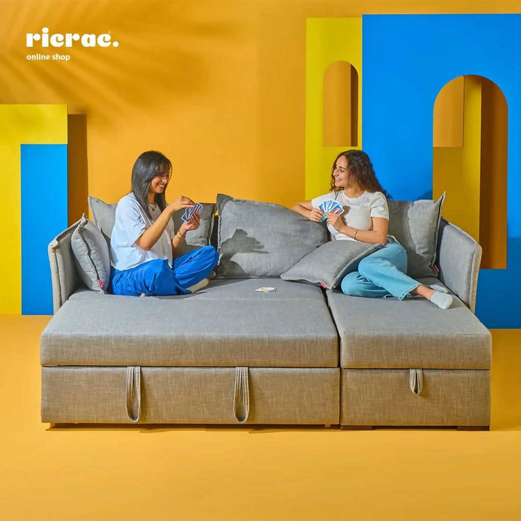Rifal LShape Bed-GRAY