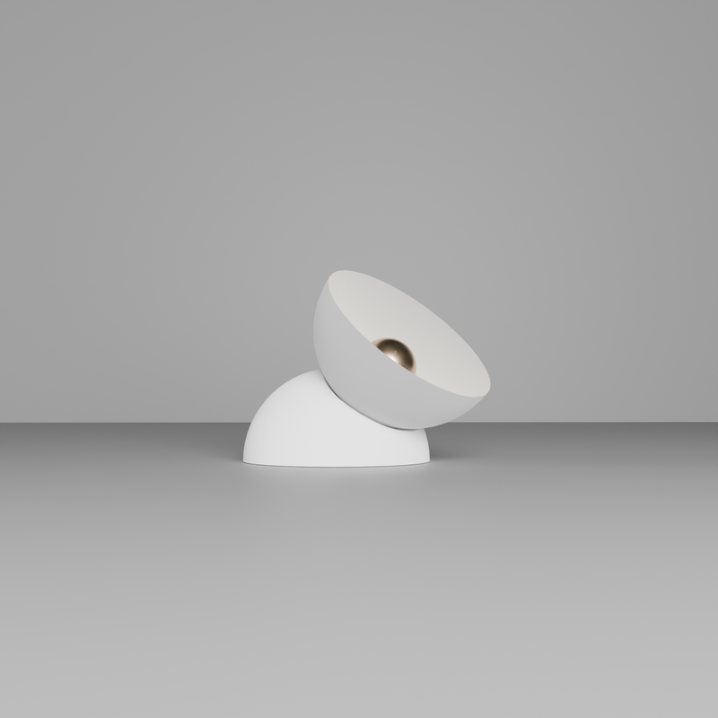 Lunar table lamp with dome shaped celestial calm design and soft harmonious glow مصباح طاولة لونار بتصميم قبة هادئ وتوهج متناغم ناعم