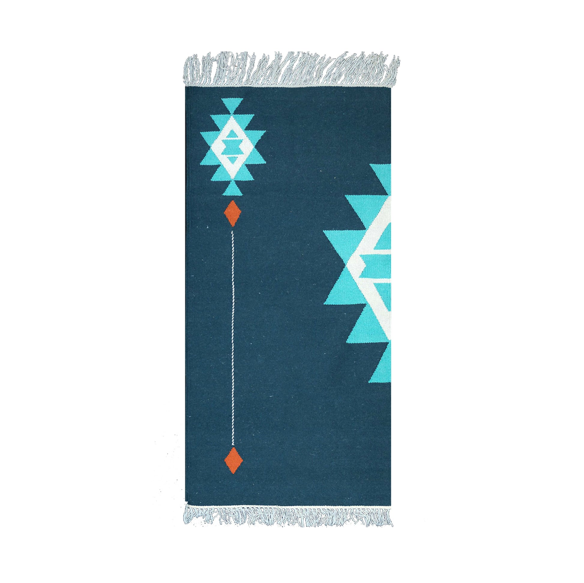 ShiningStarWoolKilimRugGreen