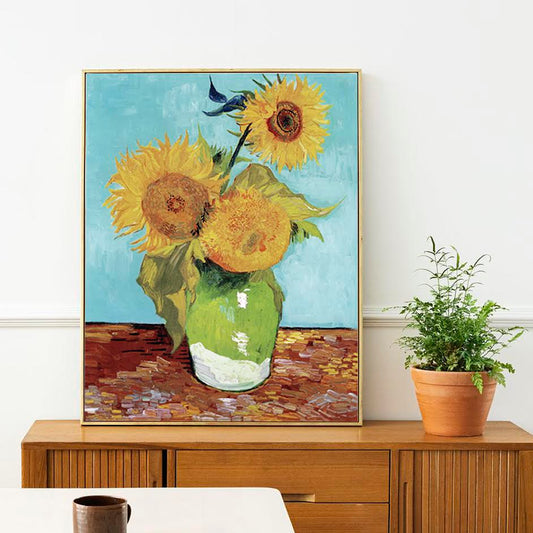 Vincent van Gogh's THREE Sunflowers (1888)