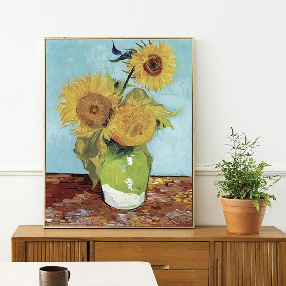 Vincent van Gogh's THREE Sunflowers (1888)