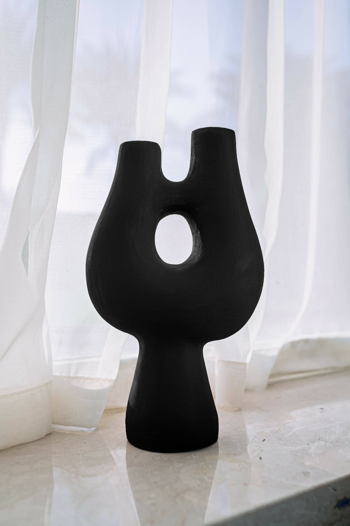 Black Vase 3 Pieces Set