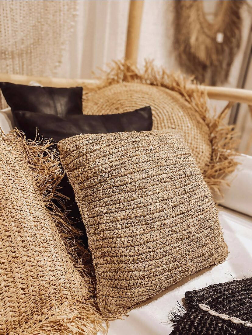 Square Raffia Cushion