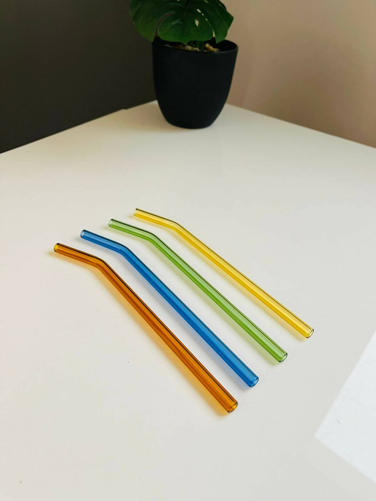Set of 4 Glass Straws