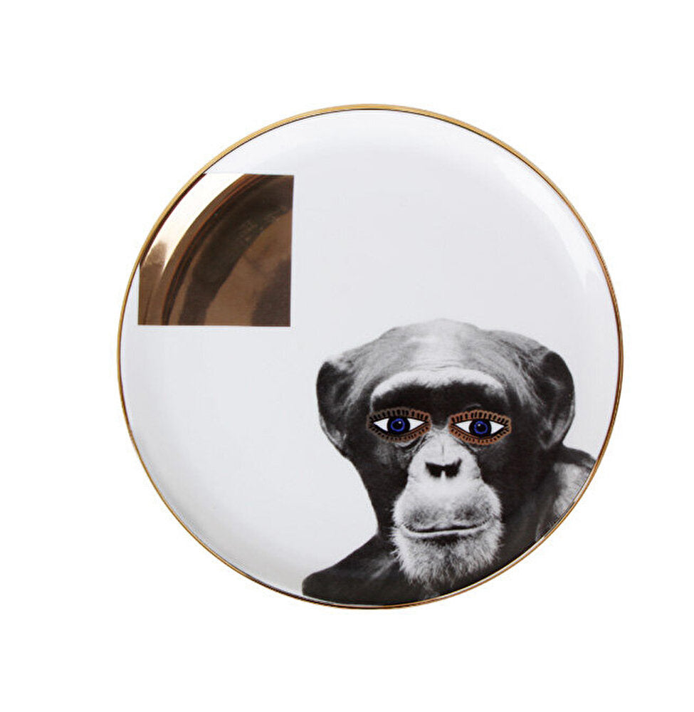 Porland Wild Life Monkey Flat Plate