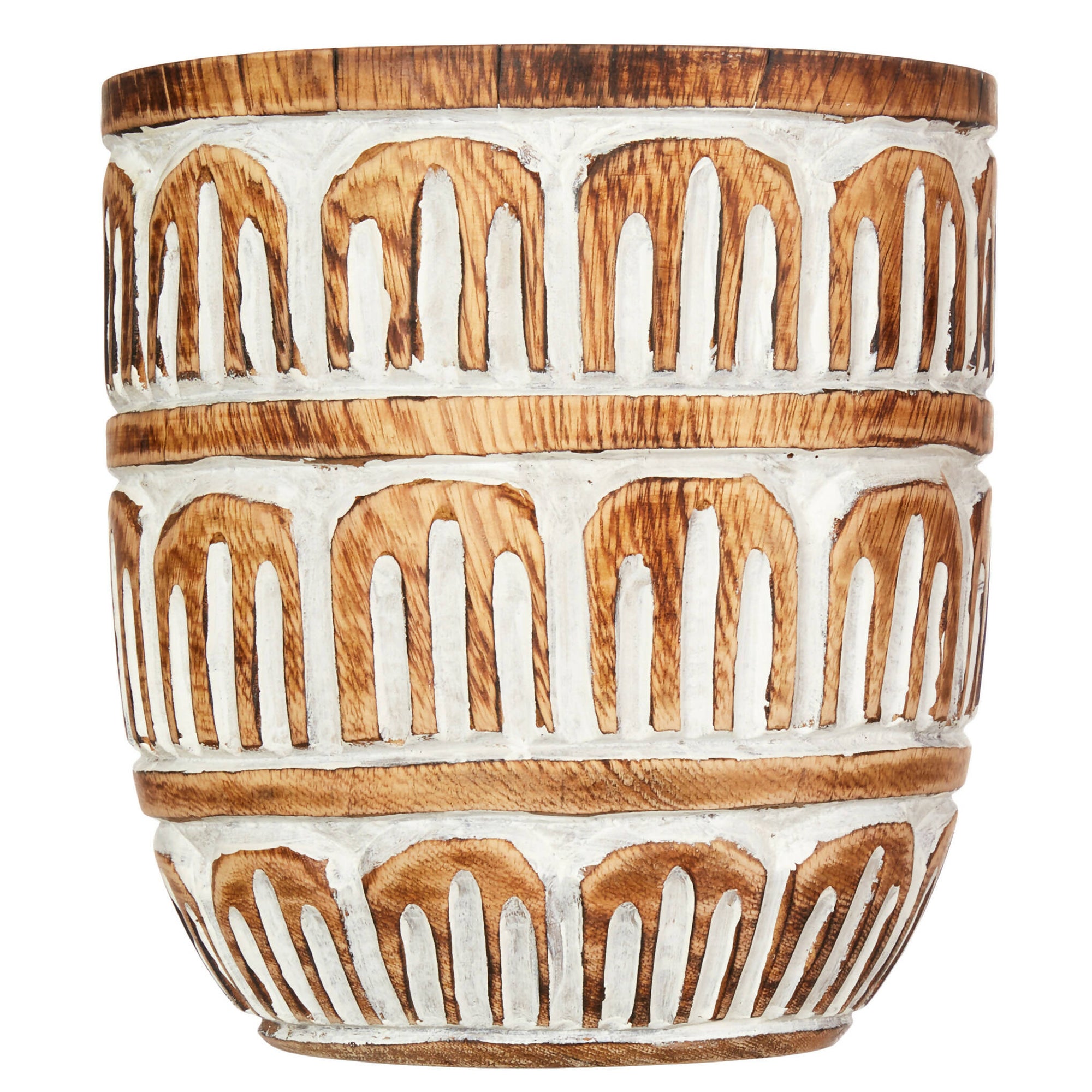 Elephant Wooden Plant Pot