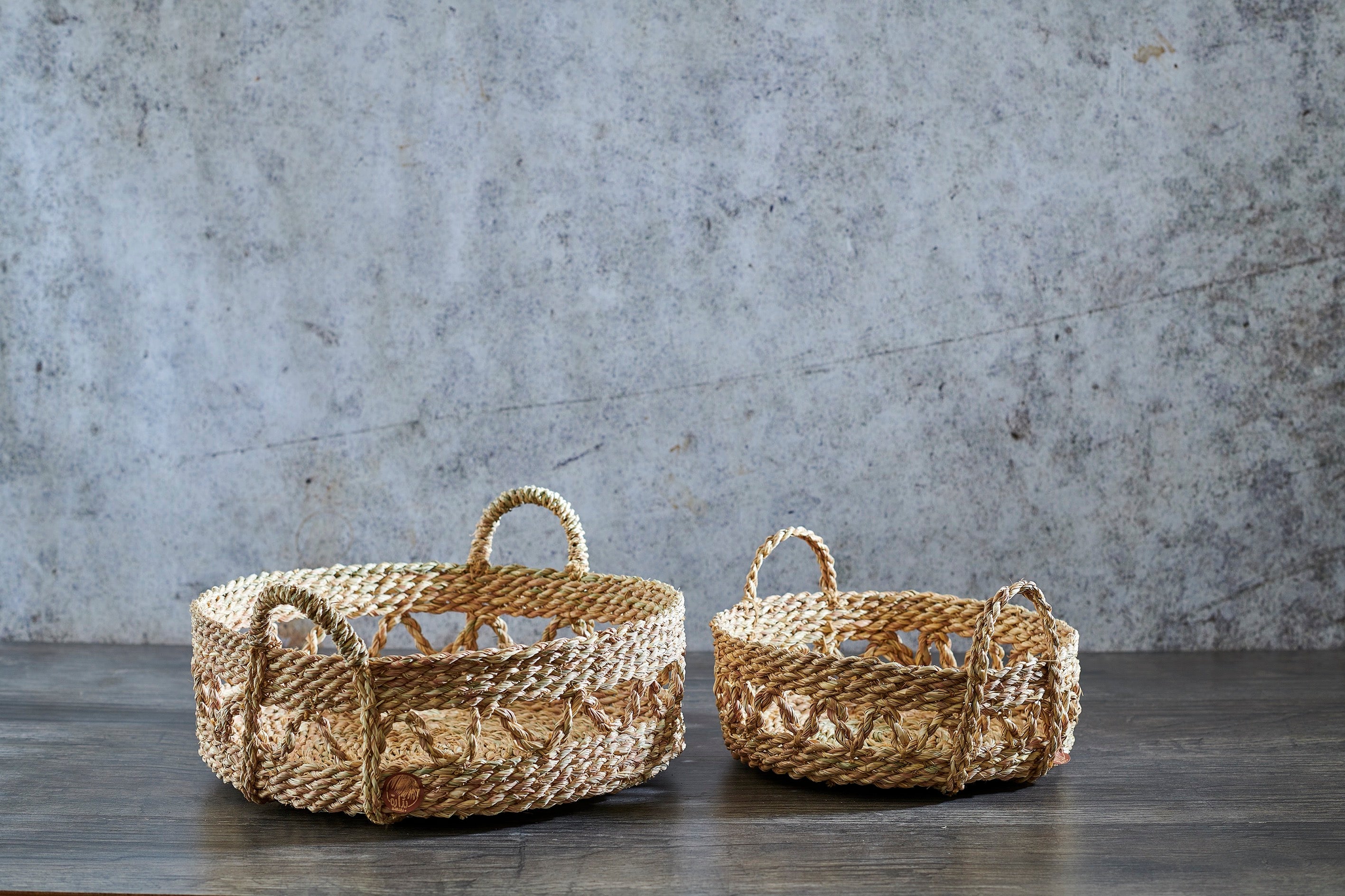 Round Basket with Handles