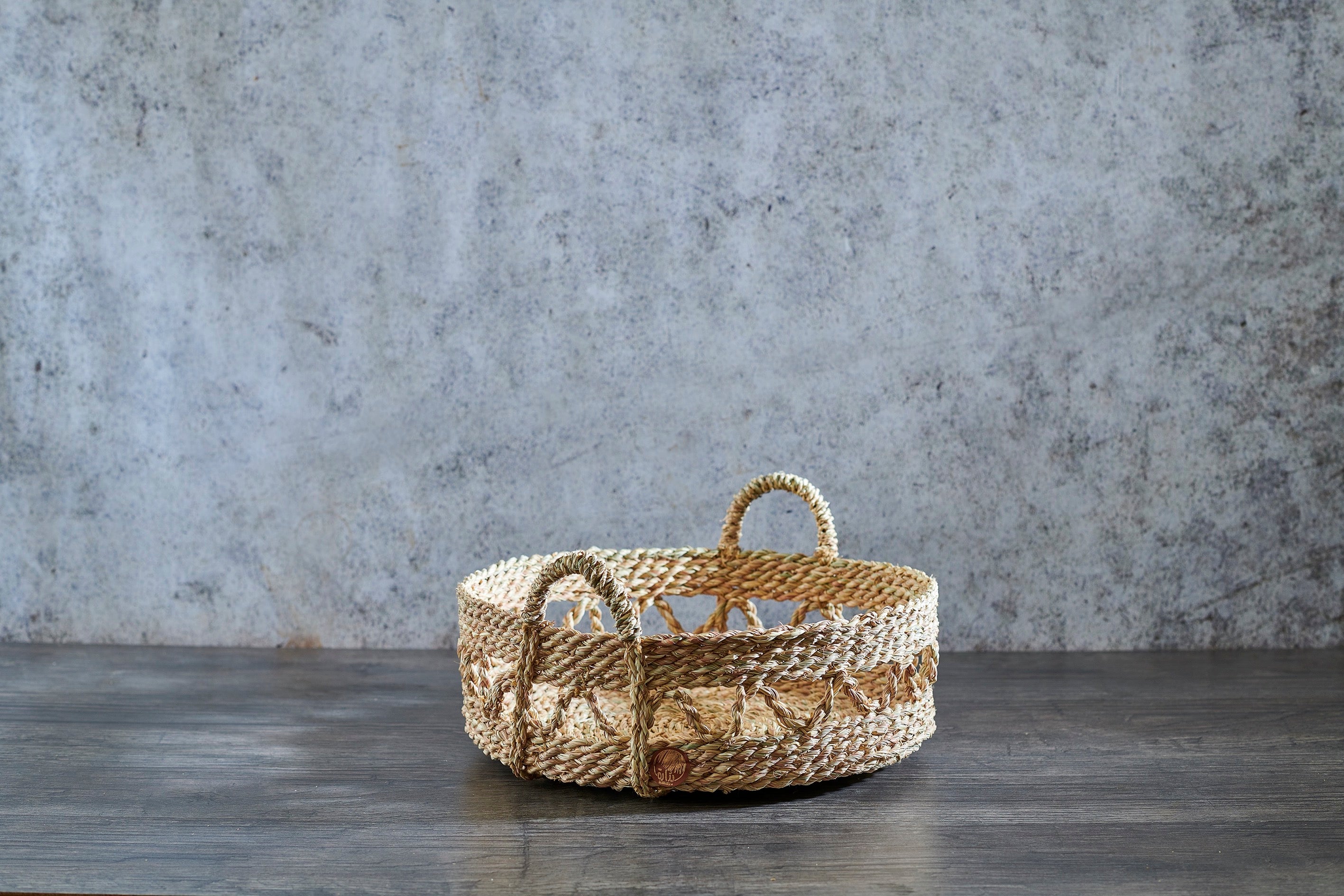 Round Basket with Handles