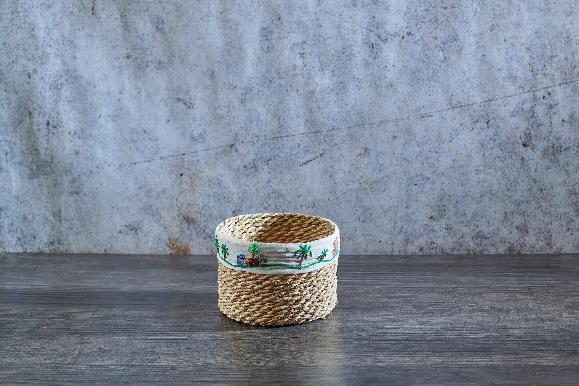 Embroidered Storage Basket