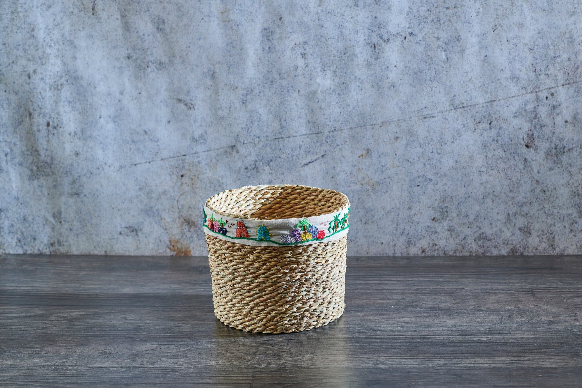 Embroidered Storage Basket