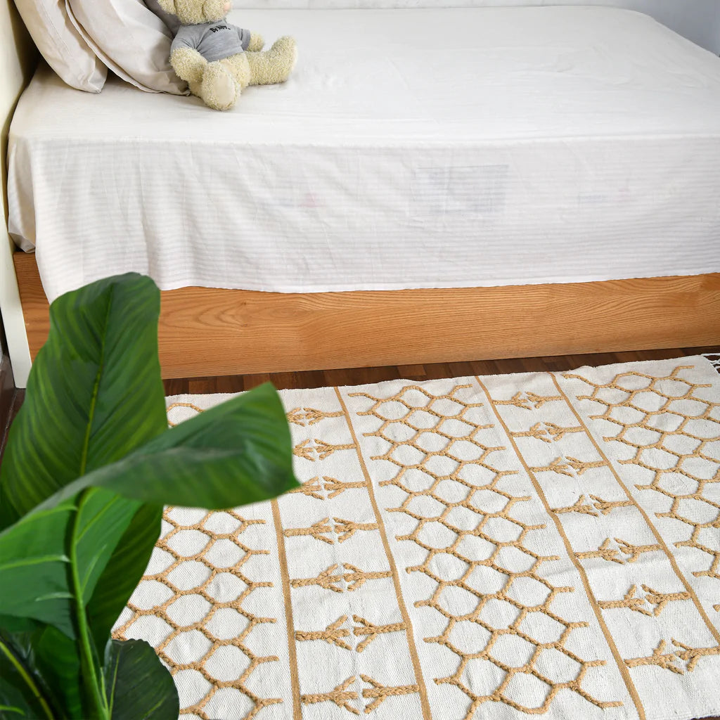 Bee Hive Cotton Kilim Rug