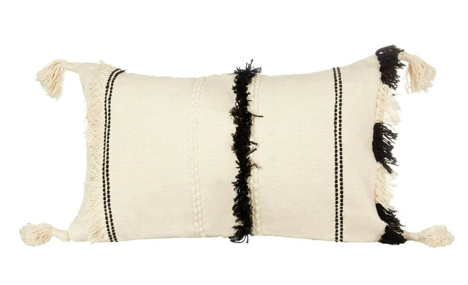 Black and White Tufted Cushion