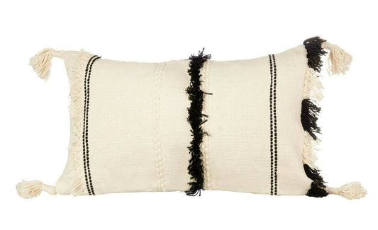 Black and White Tufted Cushion