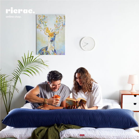 Fiber Long Pillow with Cotton Cover