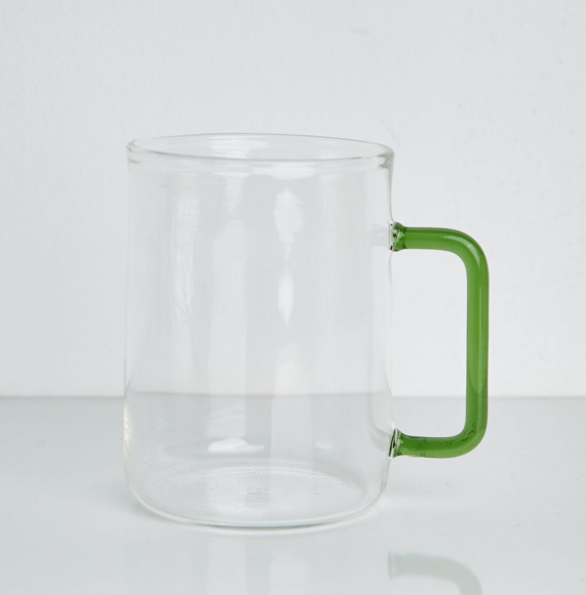 Green "Handle" - Glass Mug