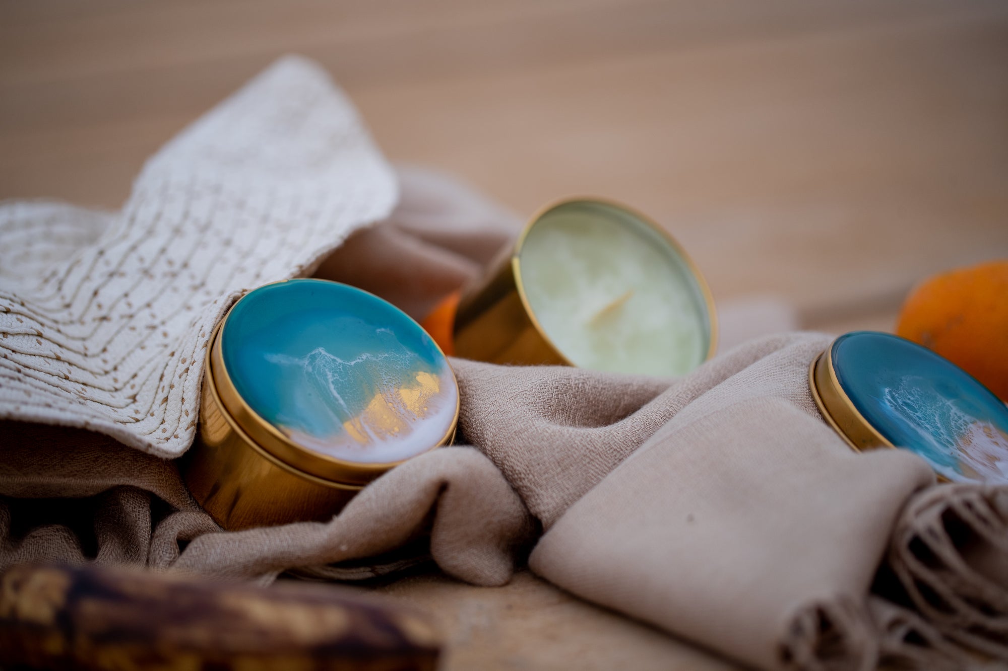 Golden Hope woodenwick Ocean candle