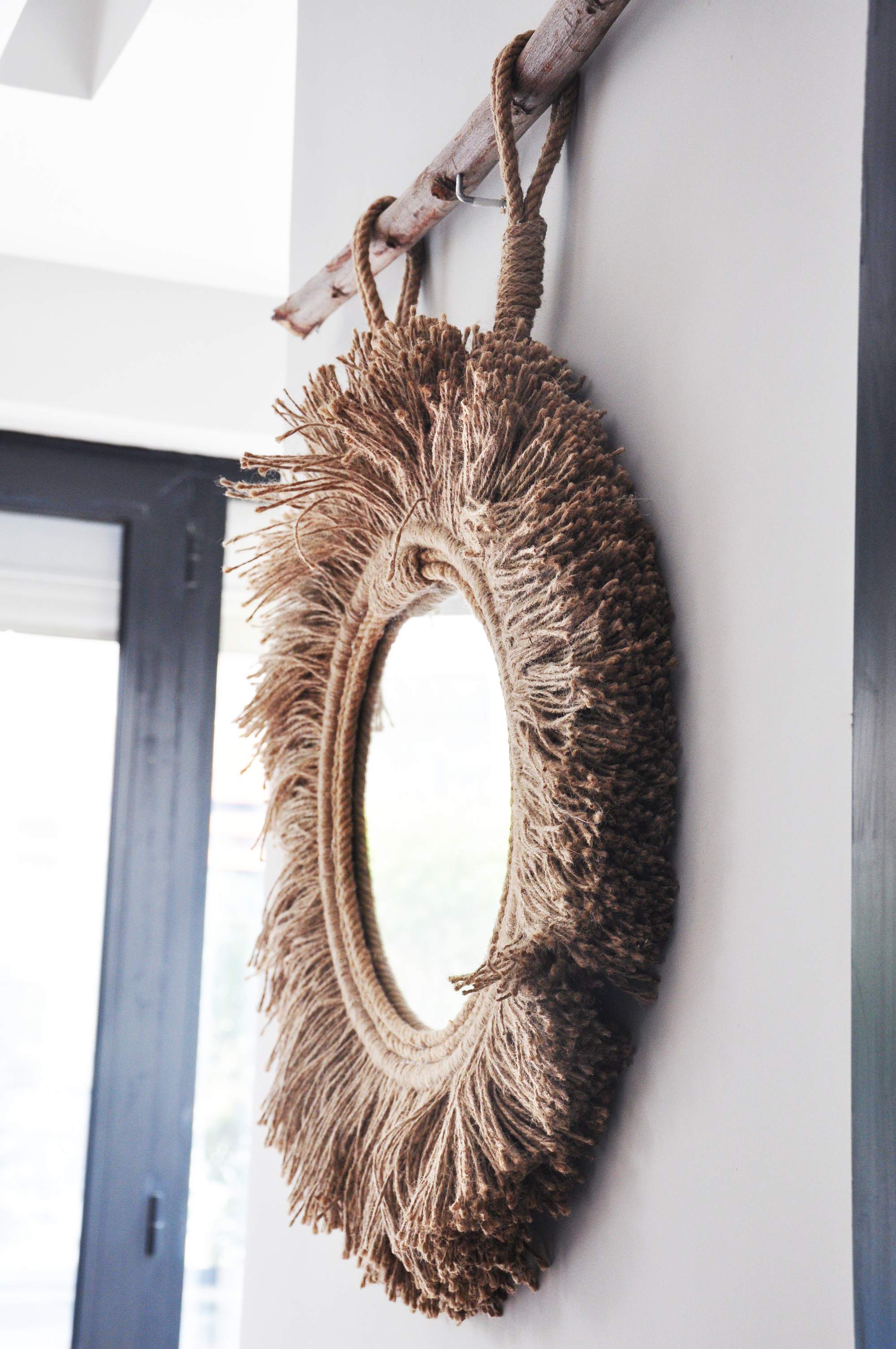Jute Hanging Mirror