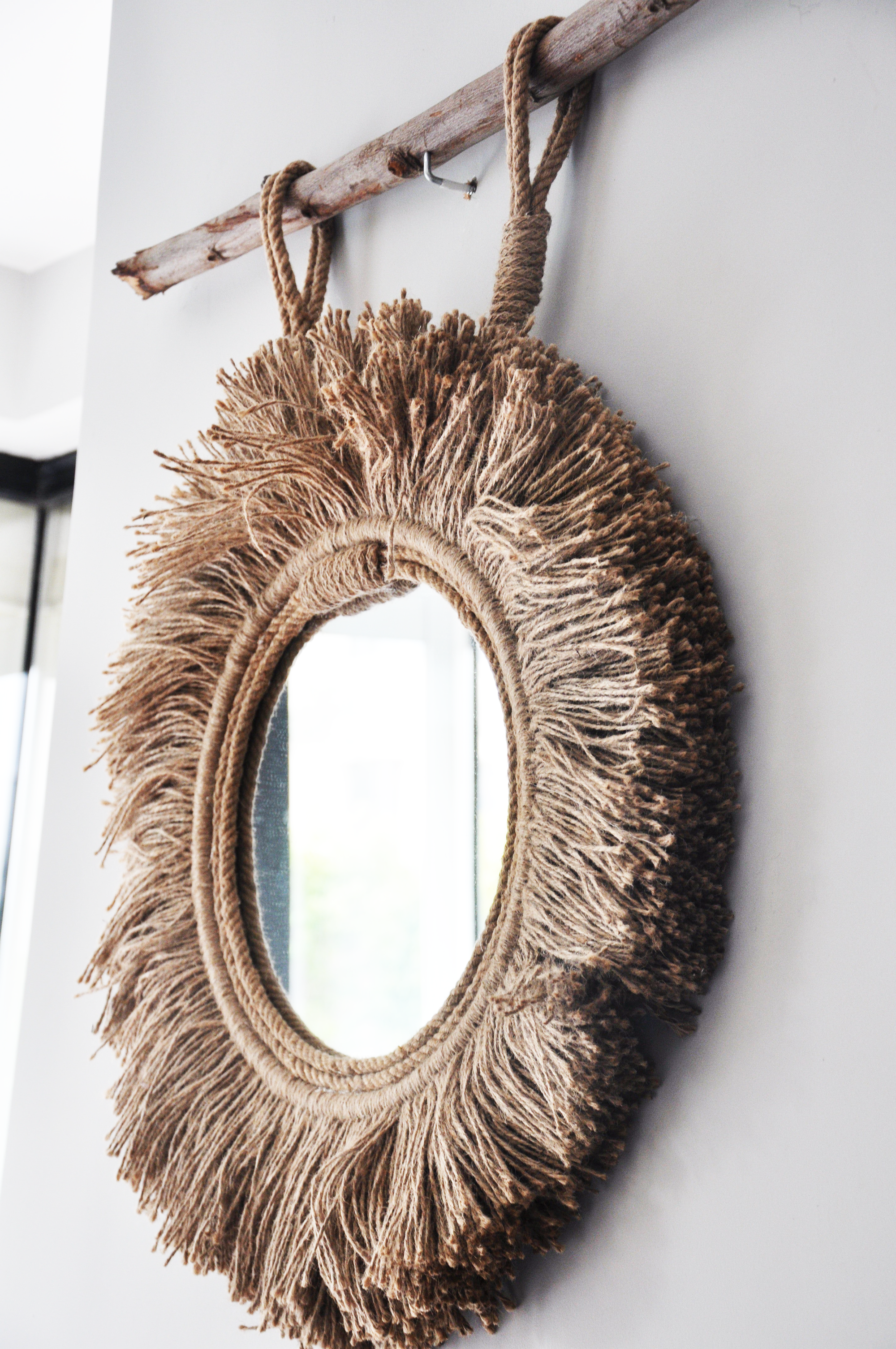 Jute Hanging Mirror