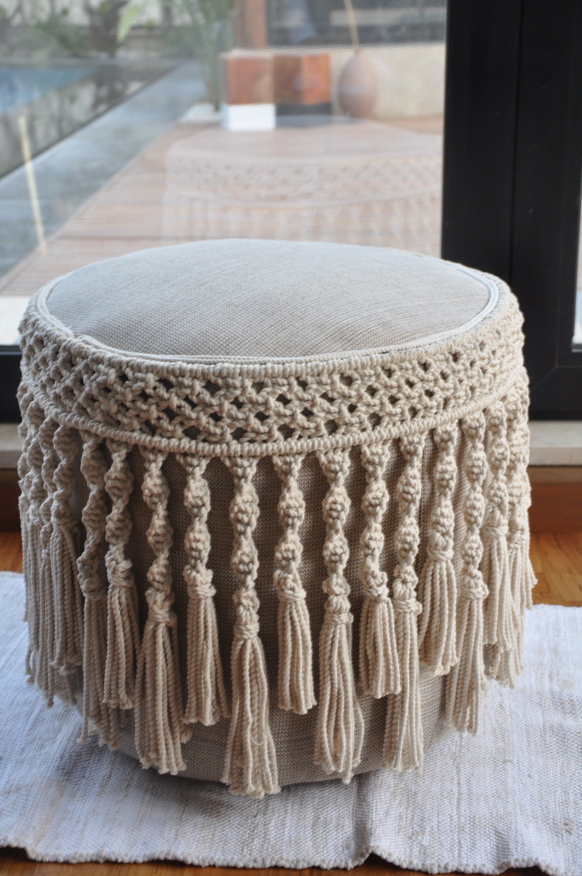 Macrame Pouf