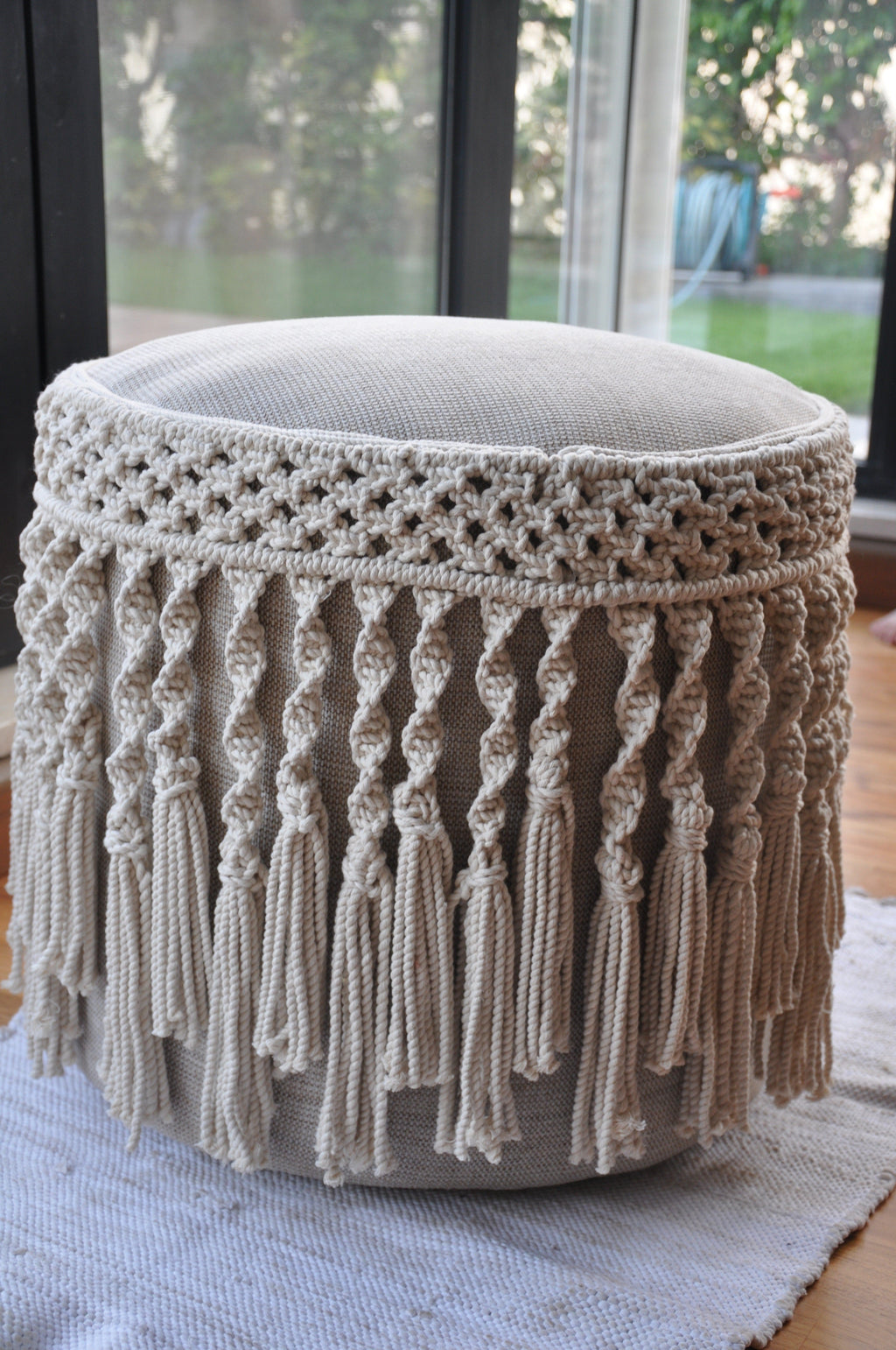 Macrame Pouf