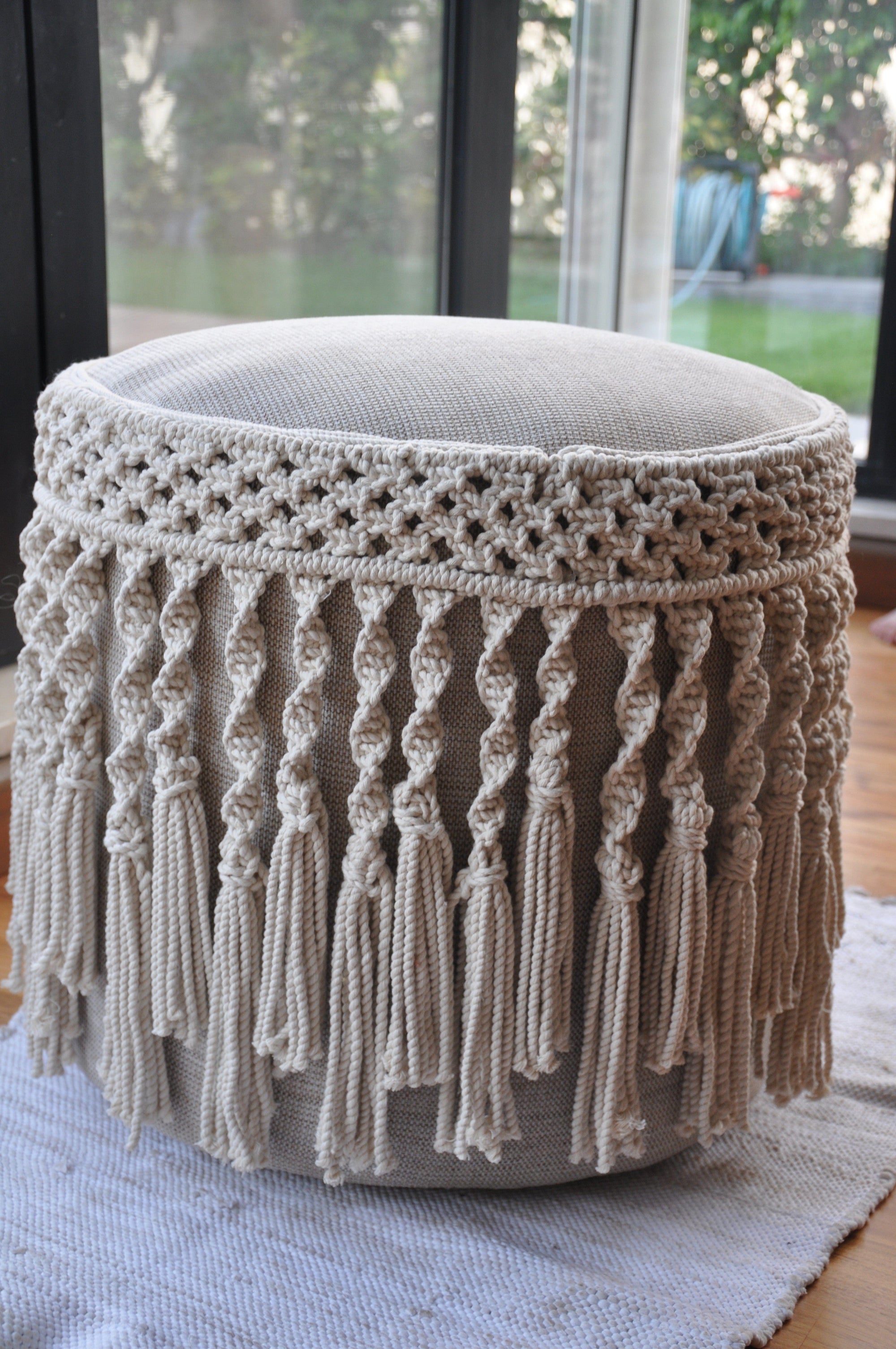 Macrame Pouf