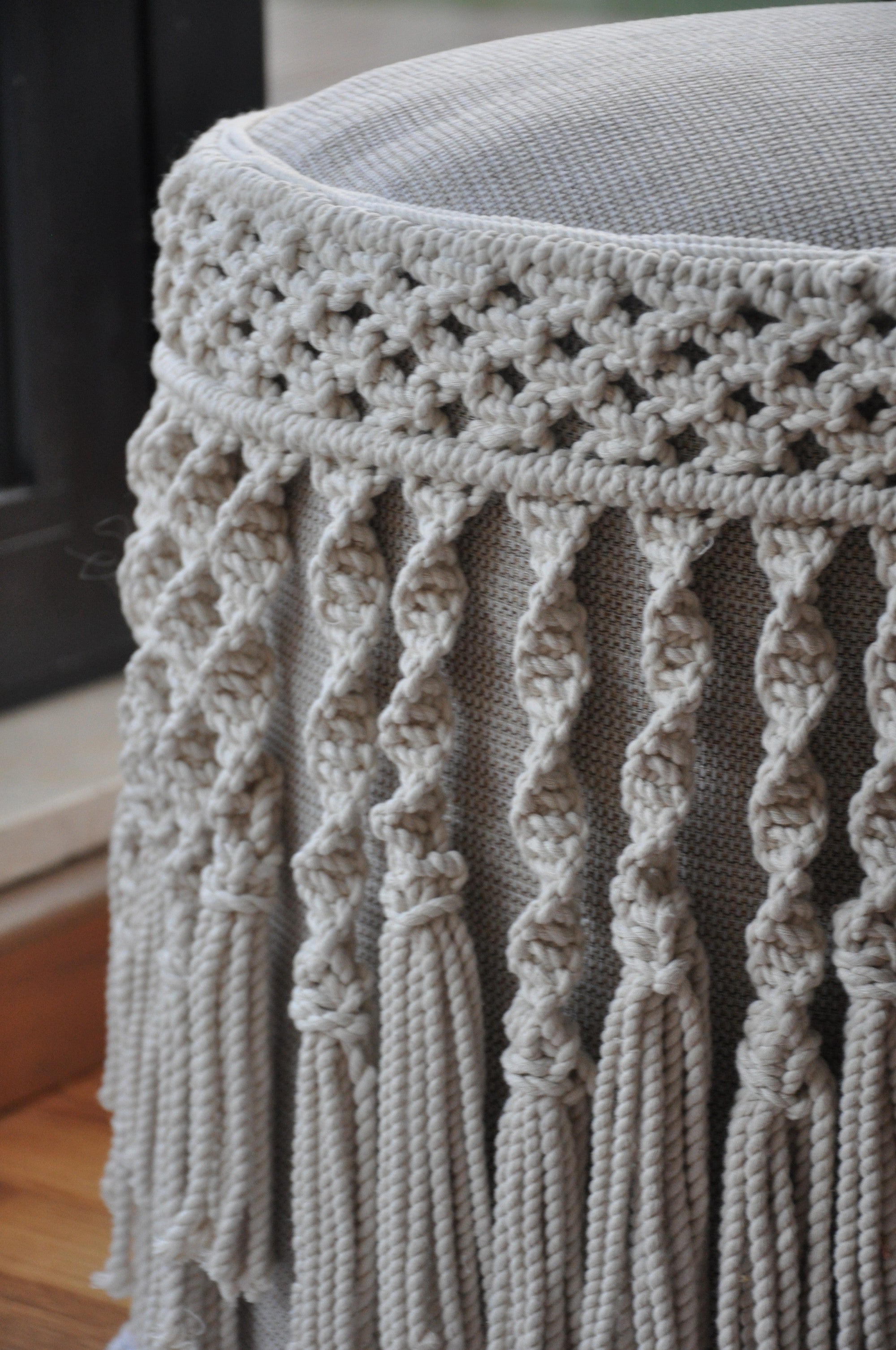 Macrame Pouf