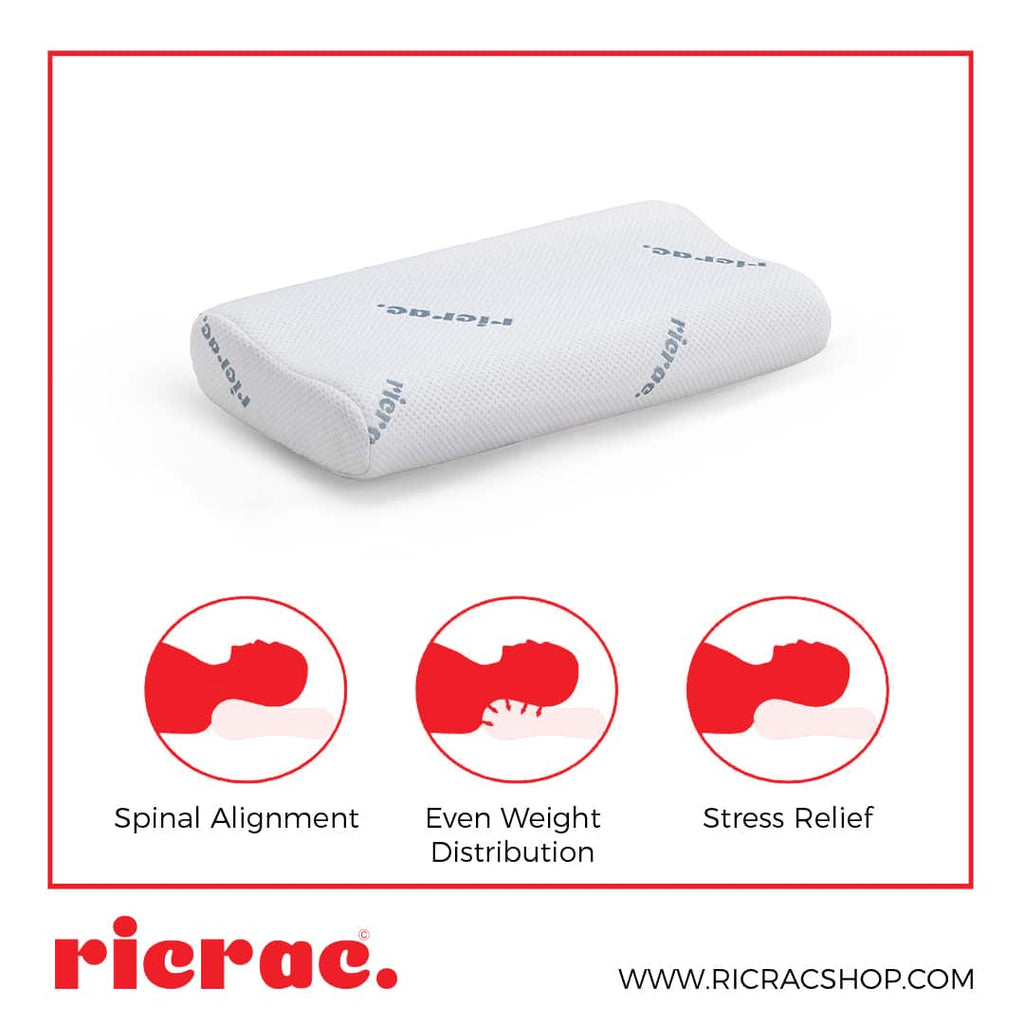 Contour Memory Foam Pillow suitable for Neck & Shoulder Pain