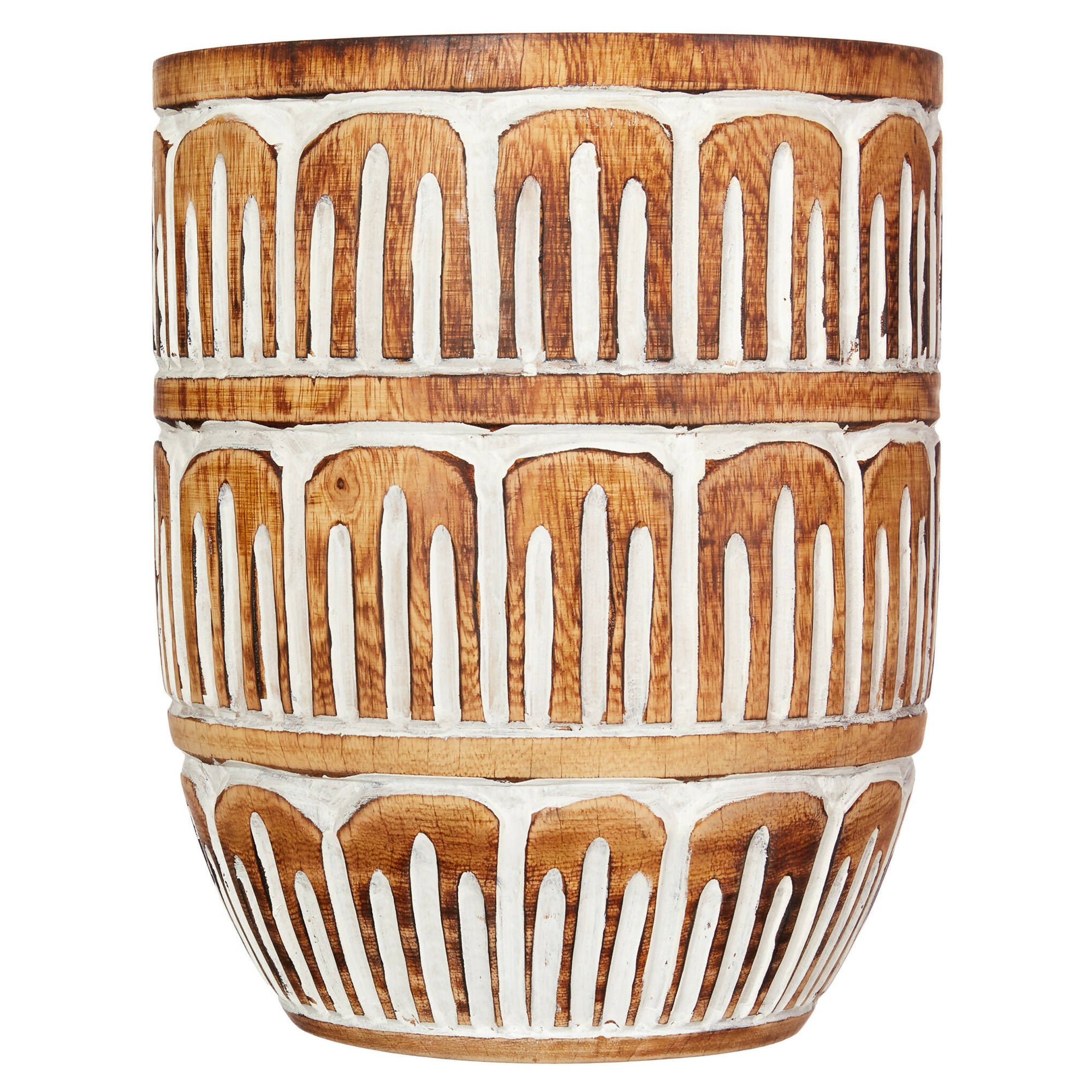 Elephant Wooden Plant Pot