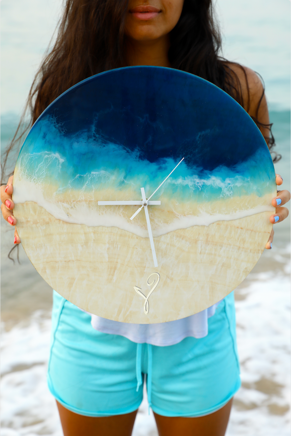 Maldives White Sand Clock