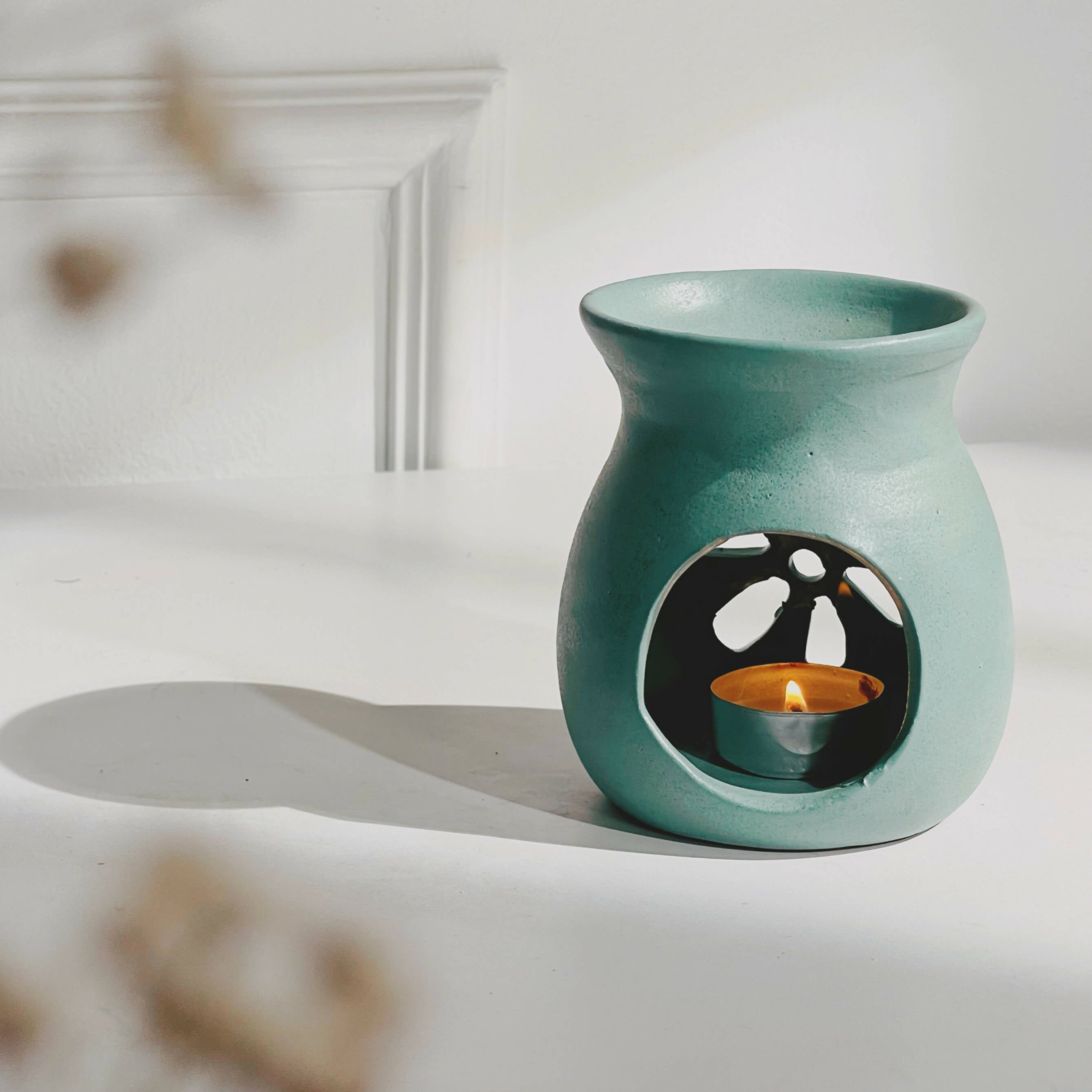 Mint Green Pottery Oil Burner