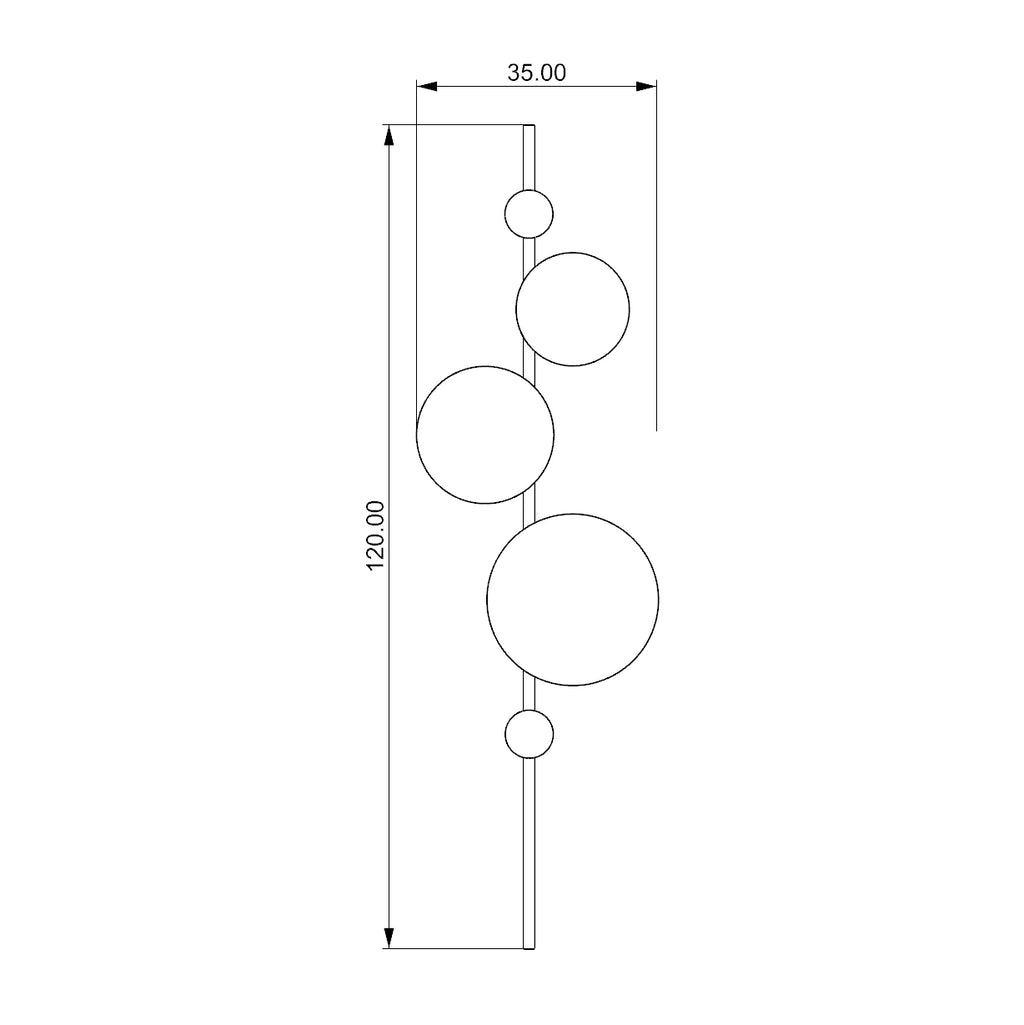 Vertical Trio Wall Lamp