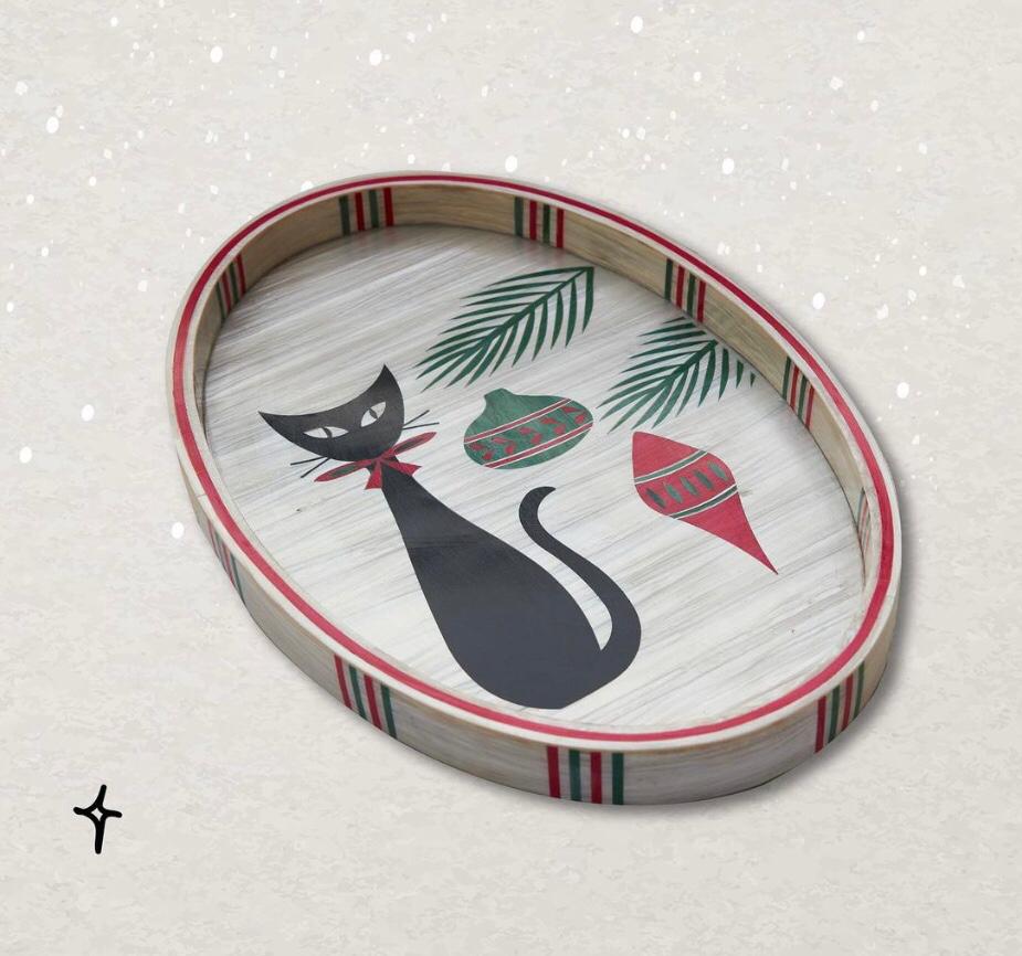 Kitty Cat Oval Tray