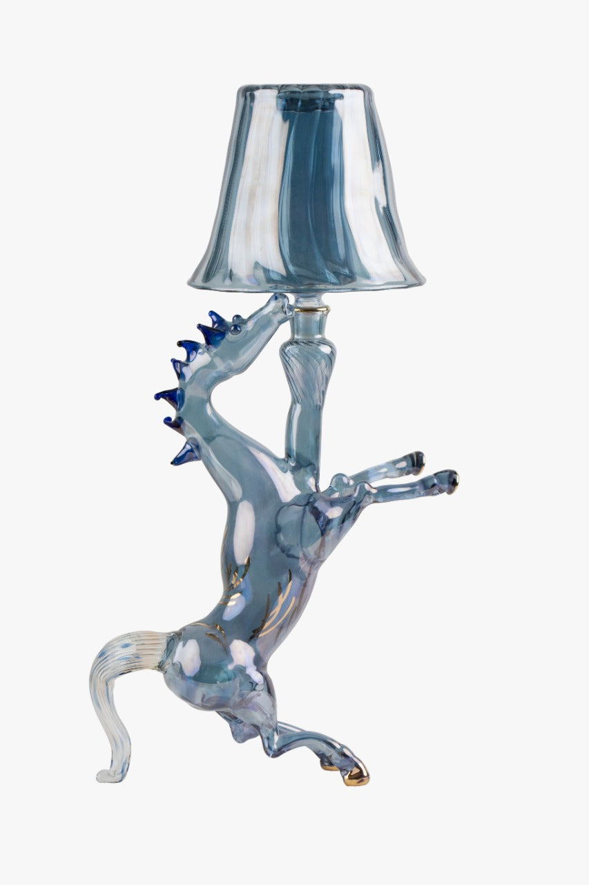 Blue Horse Table Lamp