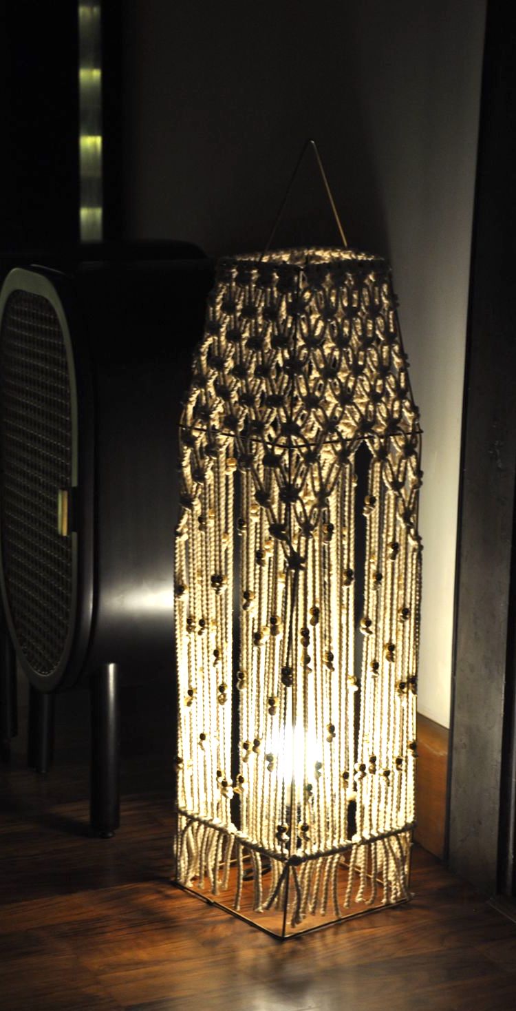 Macrame Floor Lantern
