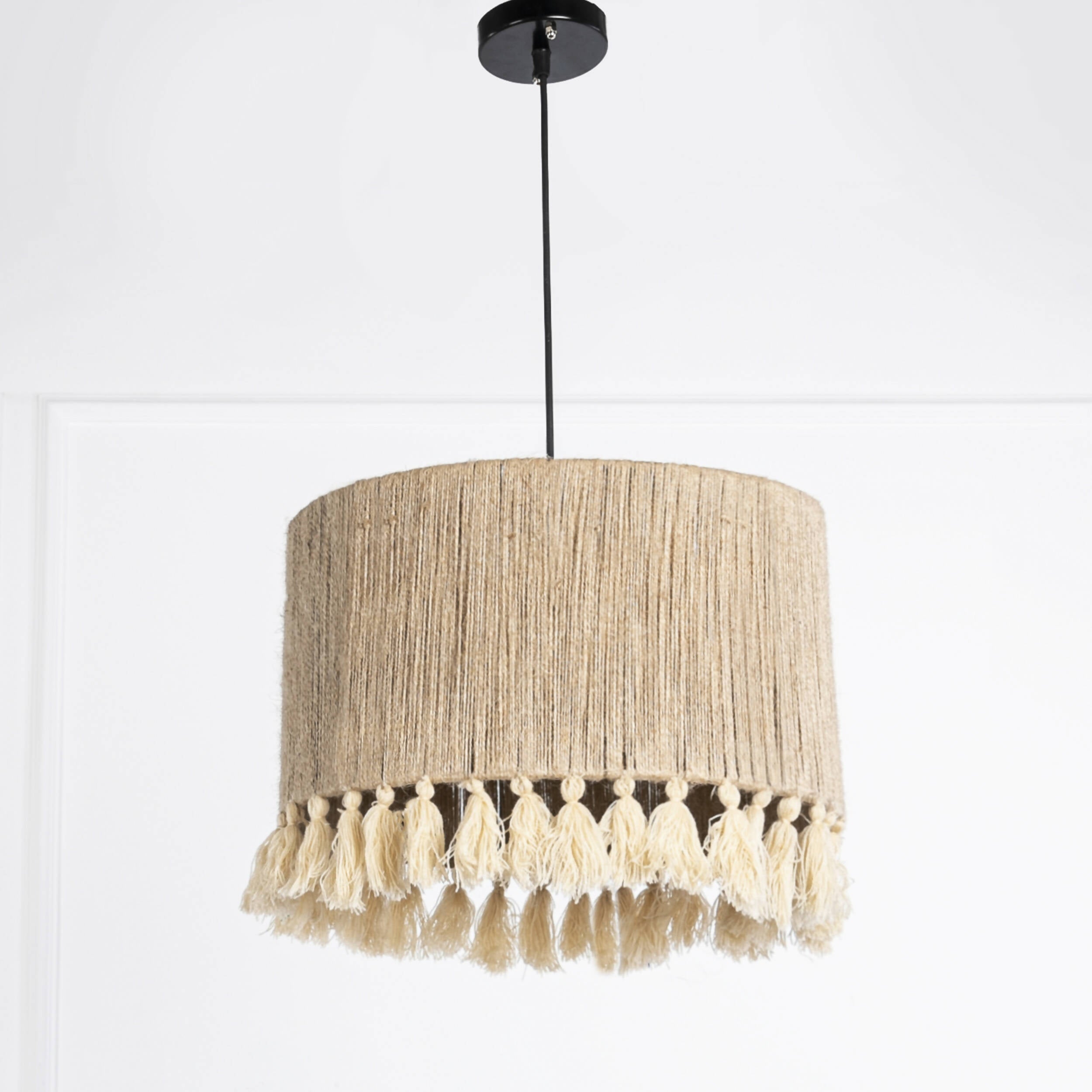 Jute & Tassel Lamp Pendant