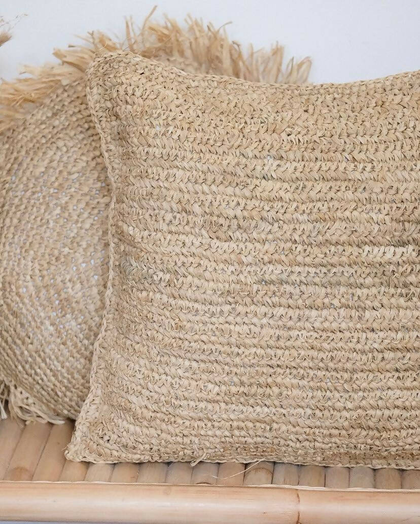 Square Raffia Cushion