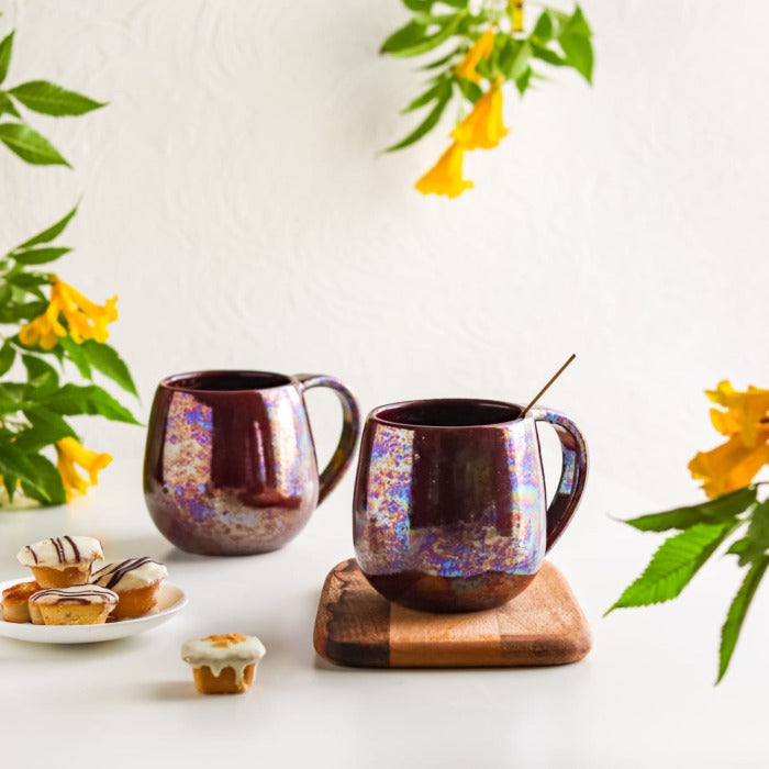 Burgundy Rainbow Mug