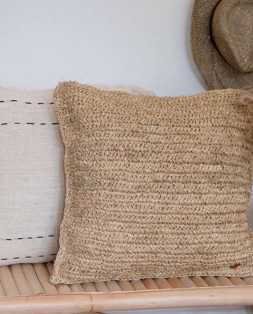Square Raffia Cushion