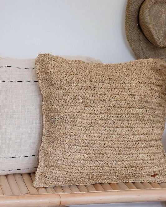 Square Raffia Cushion