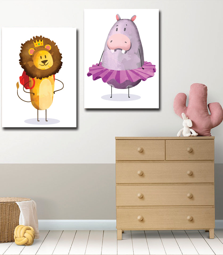 Lion vs Hippo 'Kids Collection'