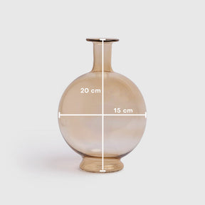 Soleil Glass Vase - Amber