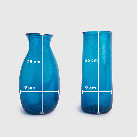 Wave Glass Vase - Bottleneck